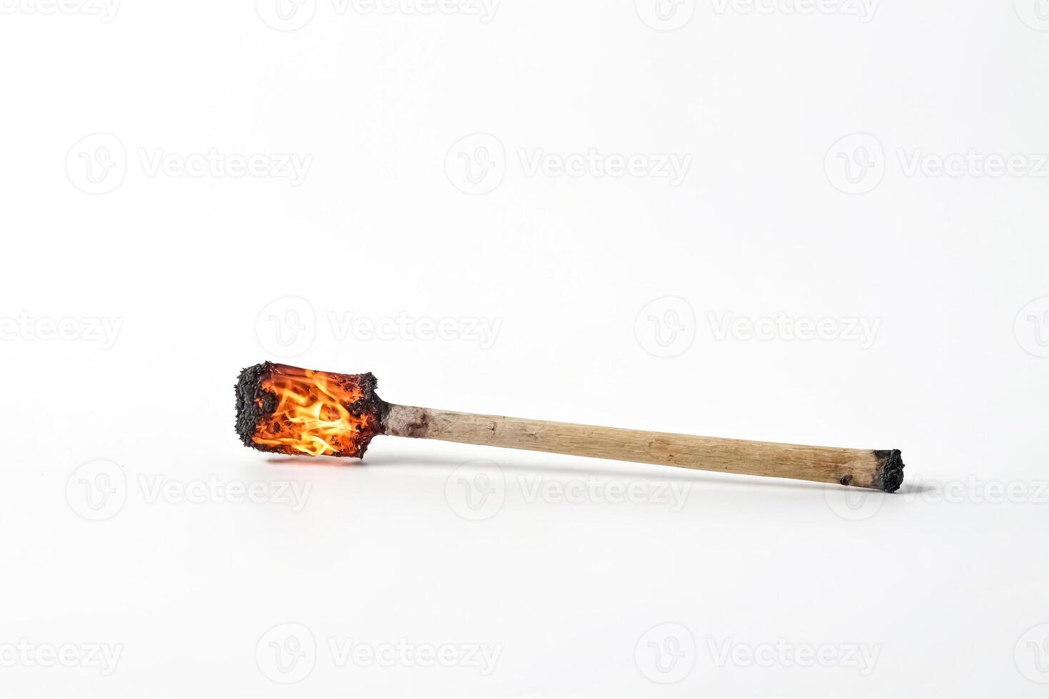 Burning Torch On White Background photo
