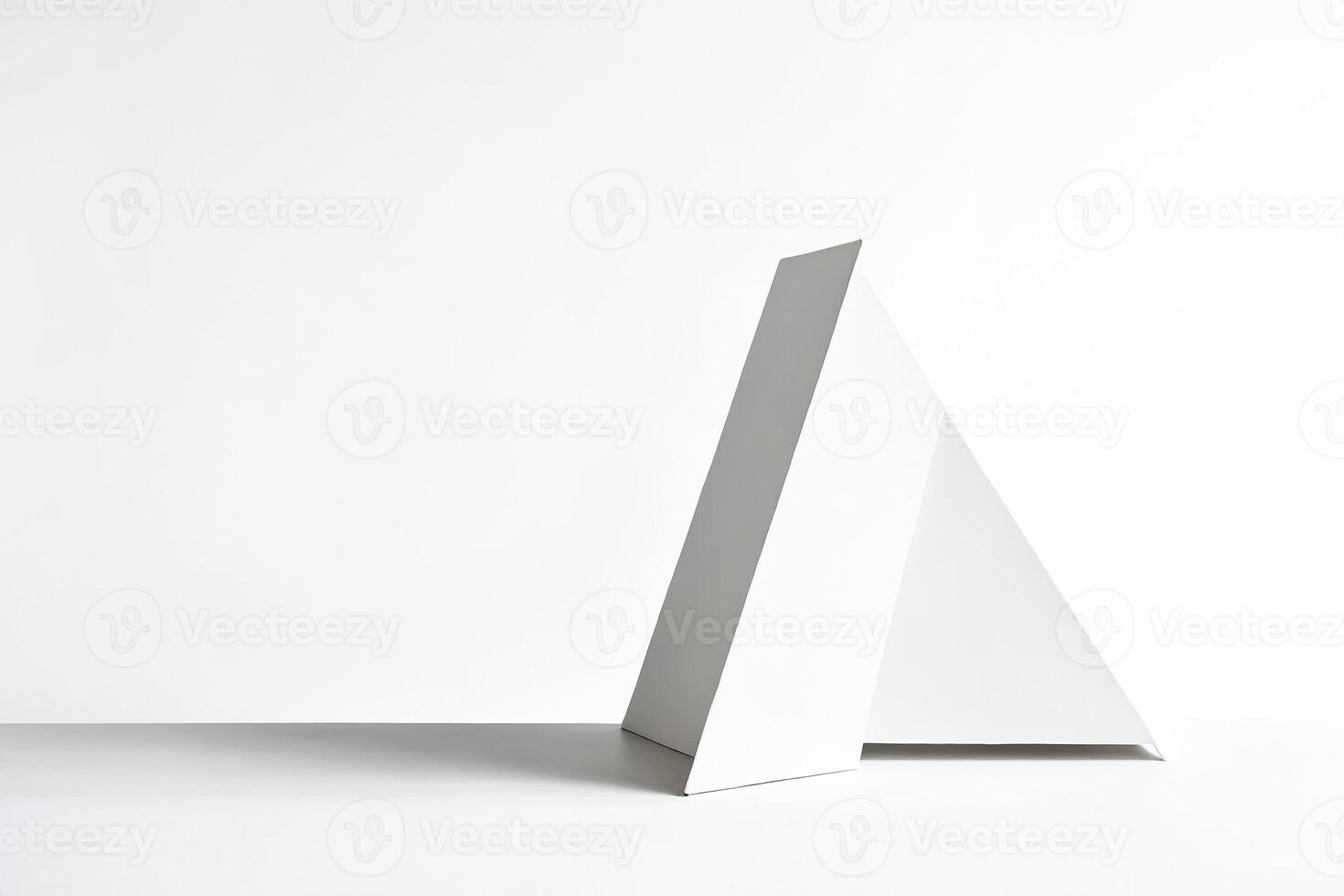 Abstract White Triangle Minimalist Composition photo