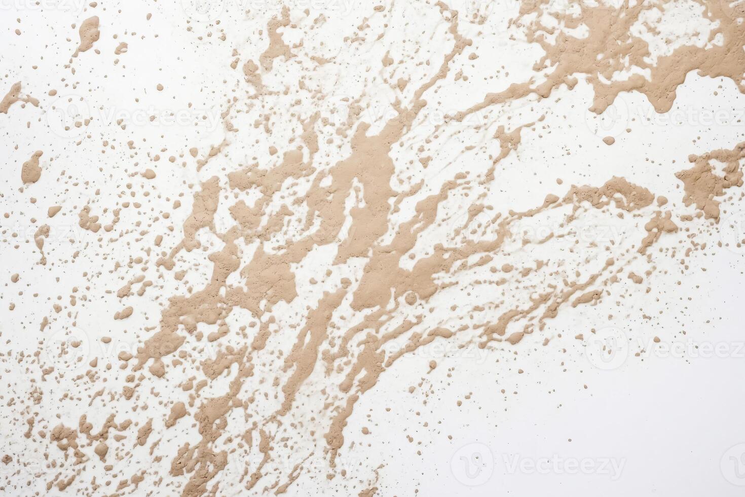 Abstract Mud Splashes on White Background photo