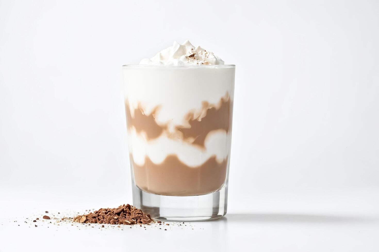 Chocolate Milkshake with Whipped Cream and Chocolate Sprinkles photo