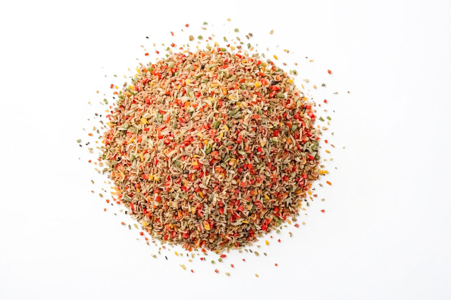 Spices and Seasoning Mix on White Background photo