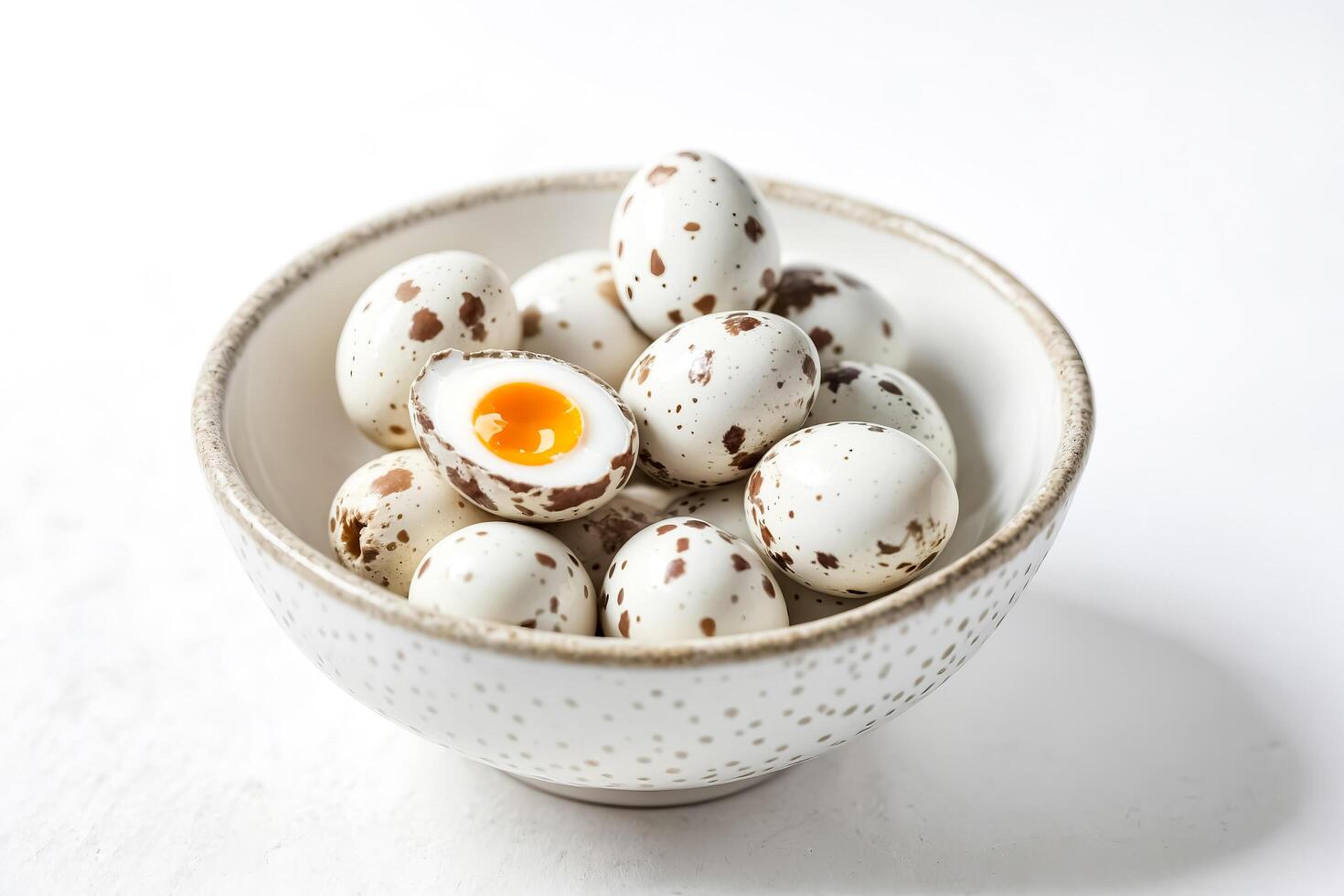 Quail Eggs in Bowl photo