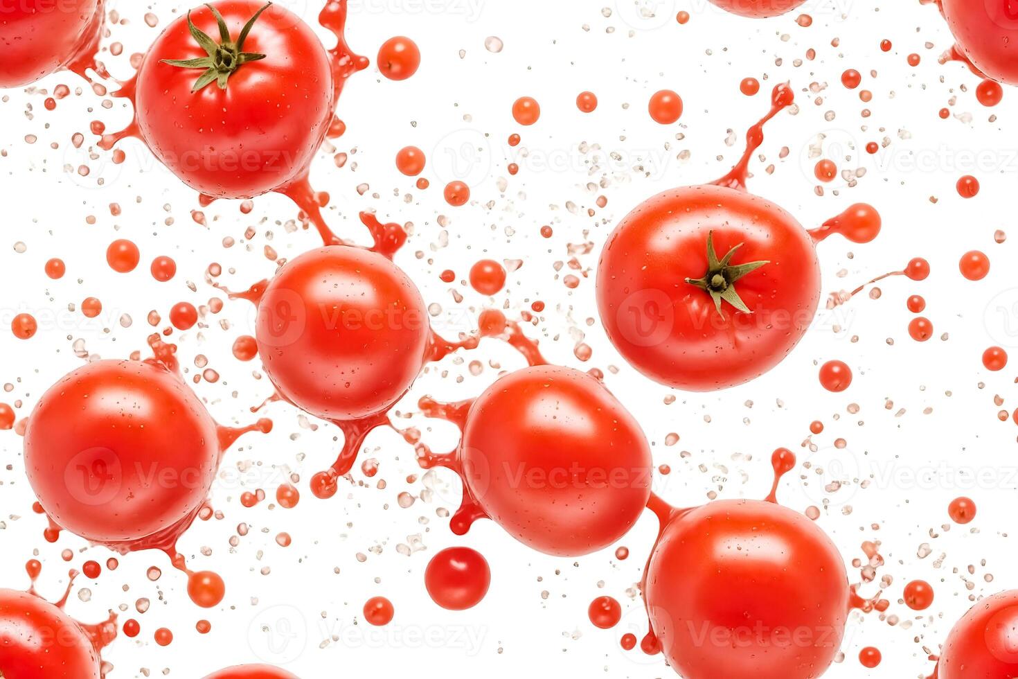 Tomatoes Splashing In Red Juice photo