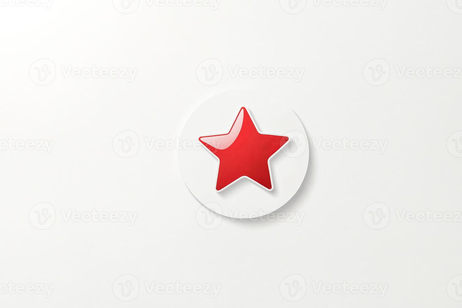 Red star in a white circle photo