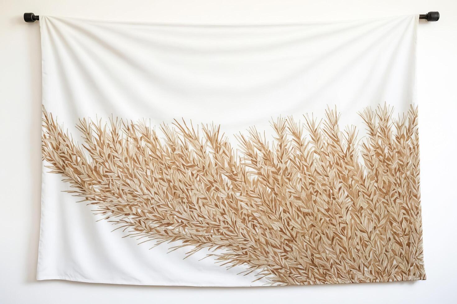 Beige Floral Wall Tapestry photo