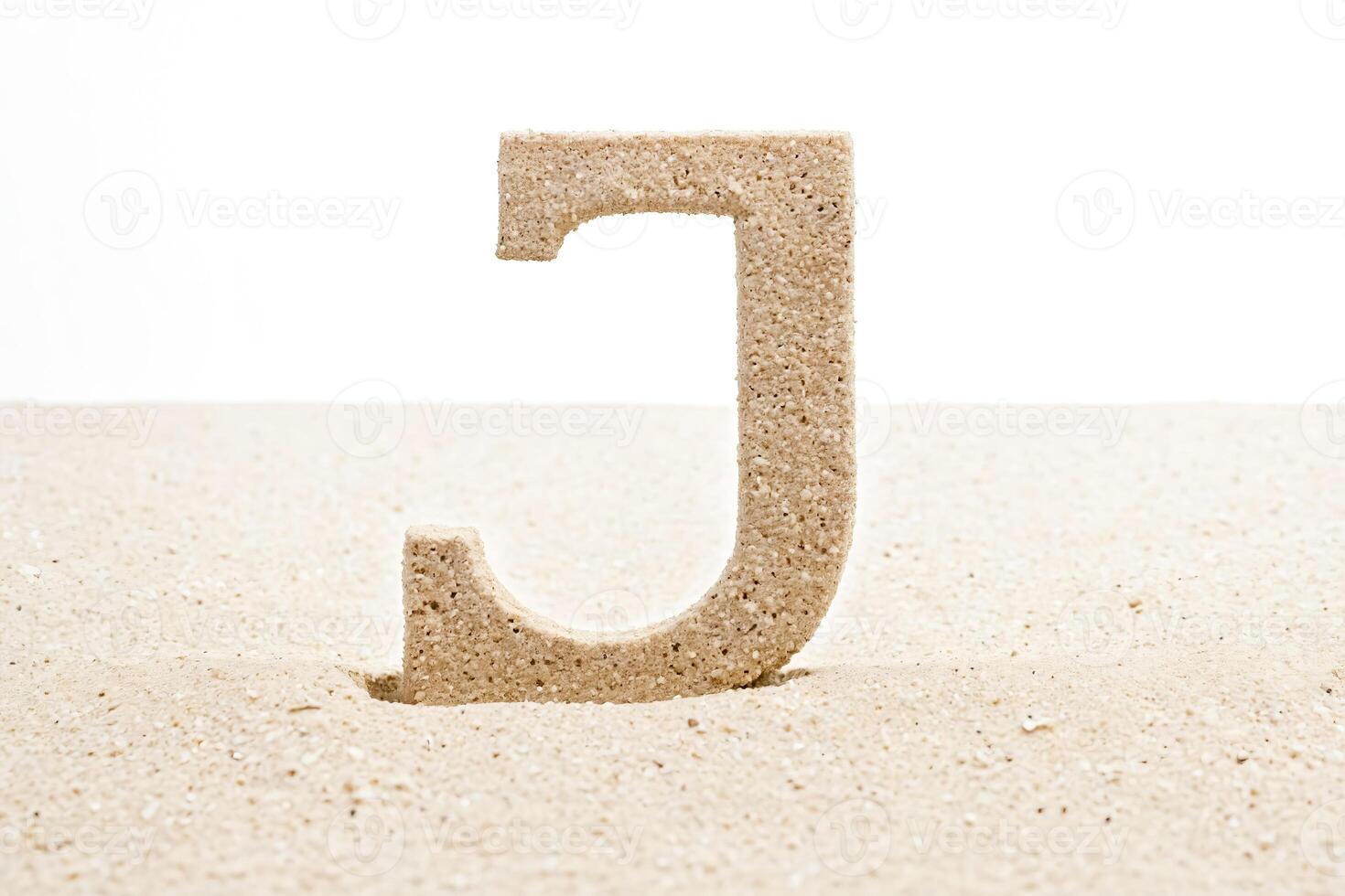 Sand Letter J photo