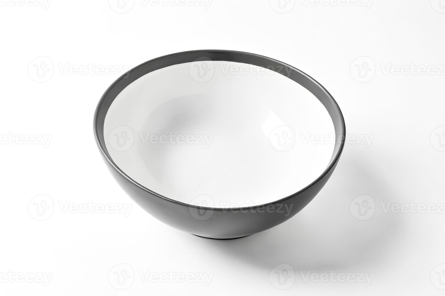 Empty bowl with grey rim photo