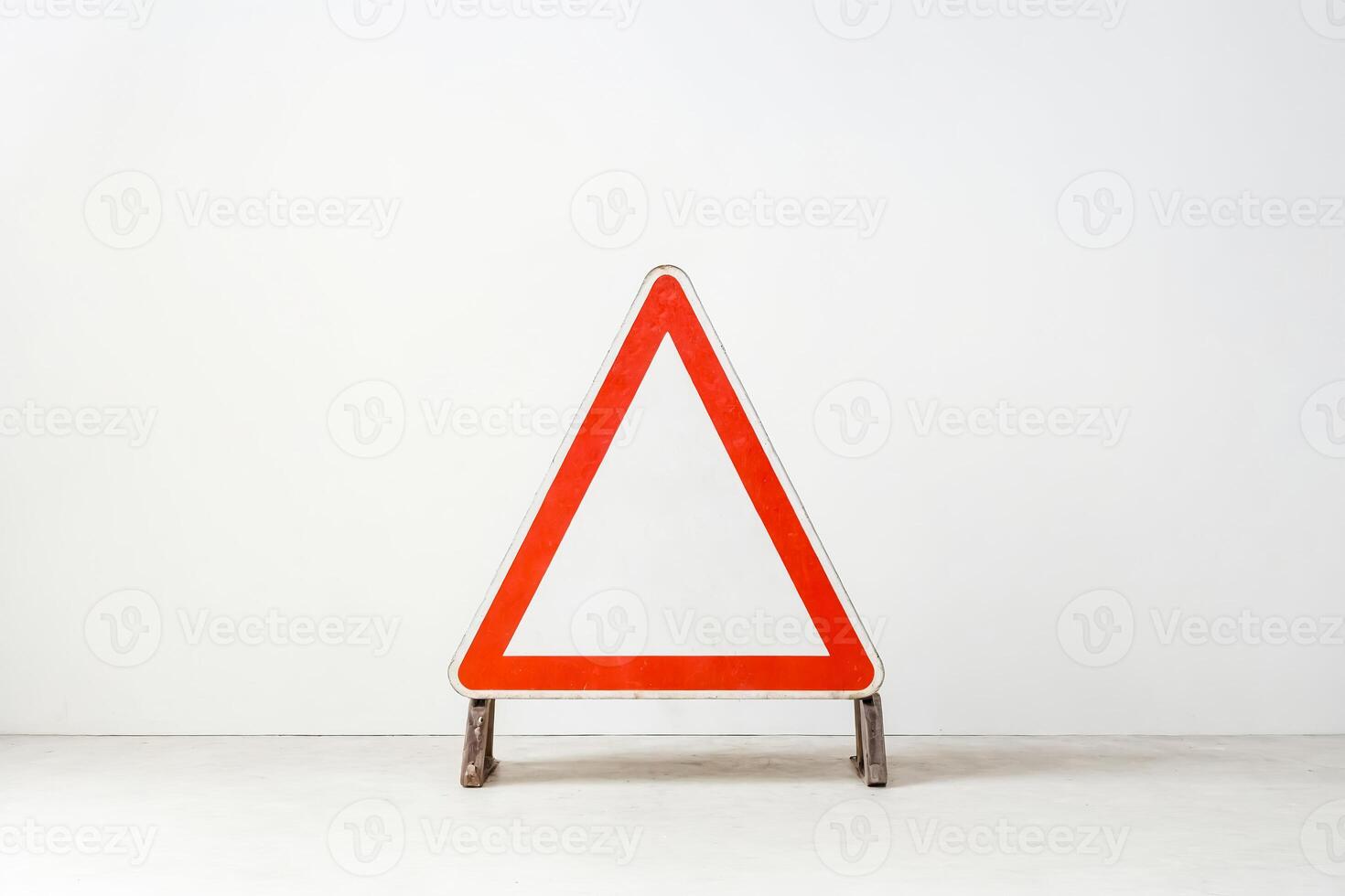 Red Triangle Warning Sign photo