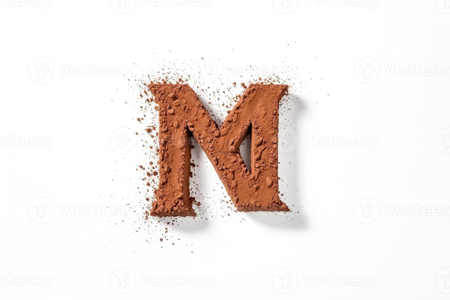 Cocoa Powder Letter M photo