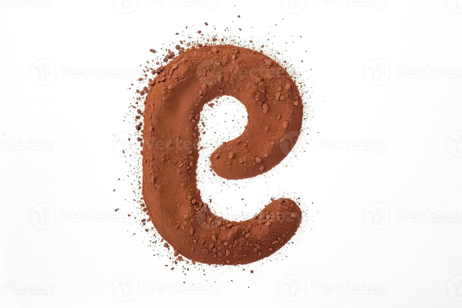 Cocoa Powder Letter E photo