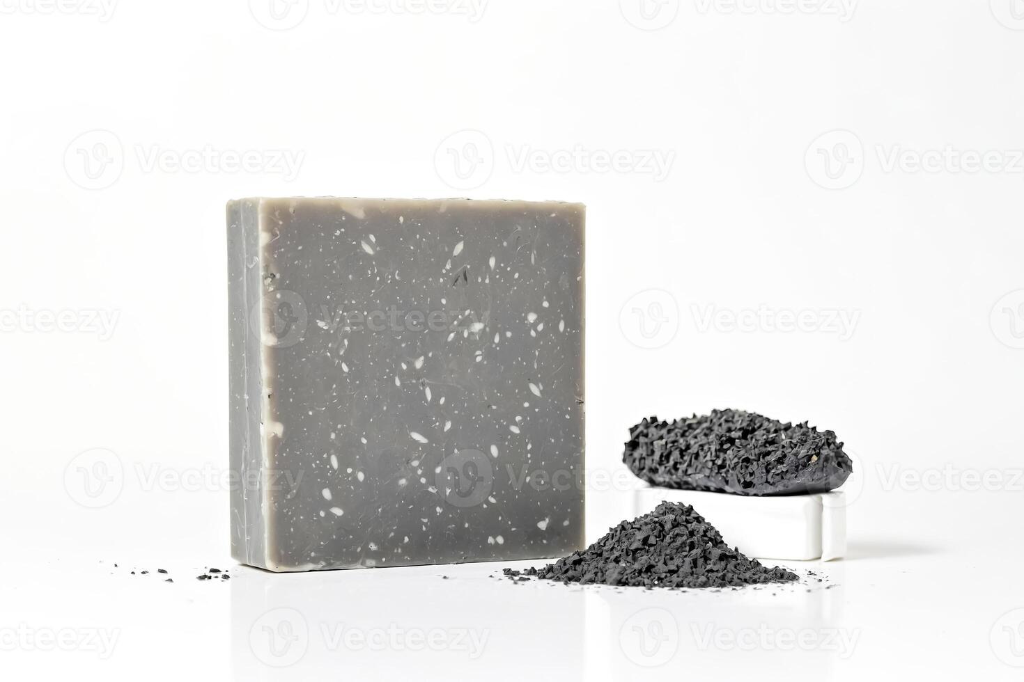 Charcoal Soap Bar with Crumbs photo