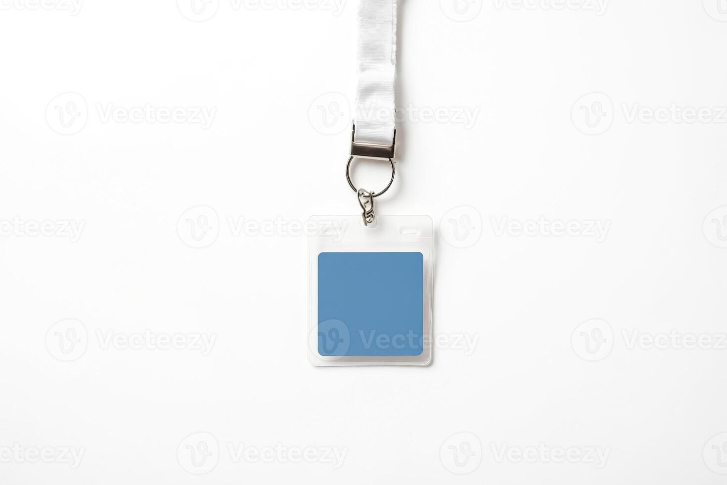 blanco blanco acollador con azul carné de identidad tarjeta poseedor foto