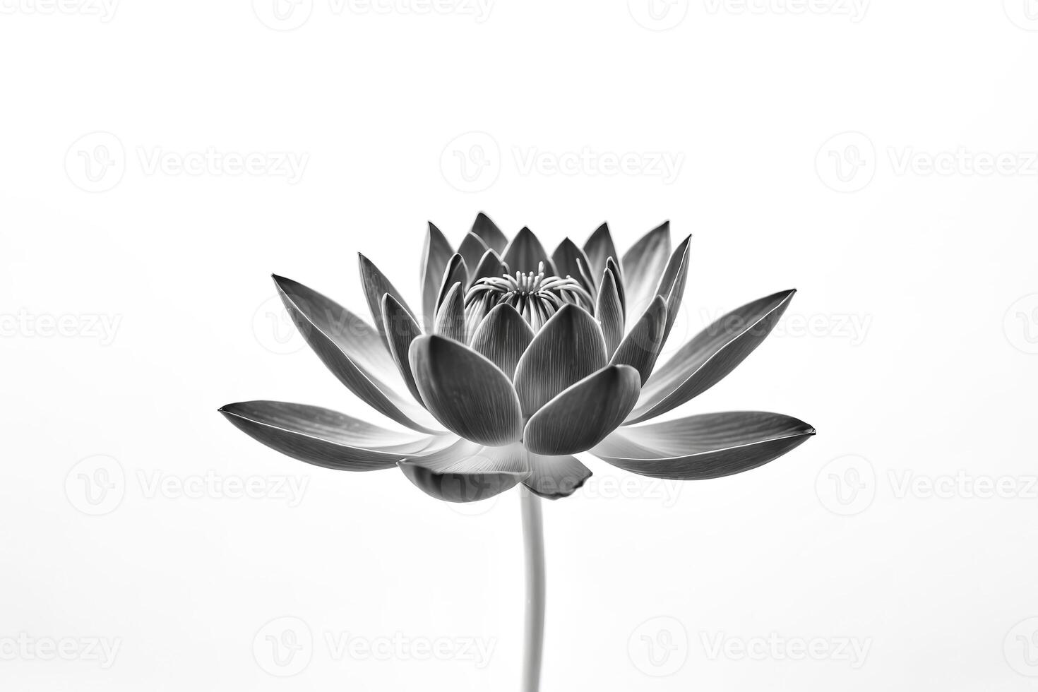 Black and White Water Lily photo