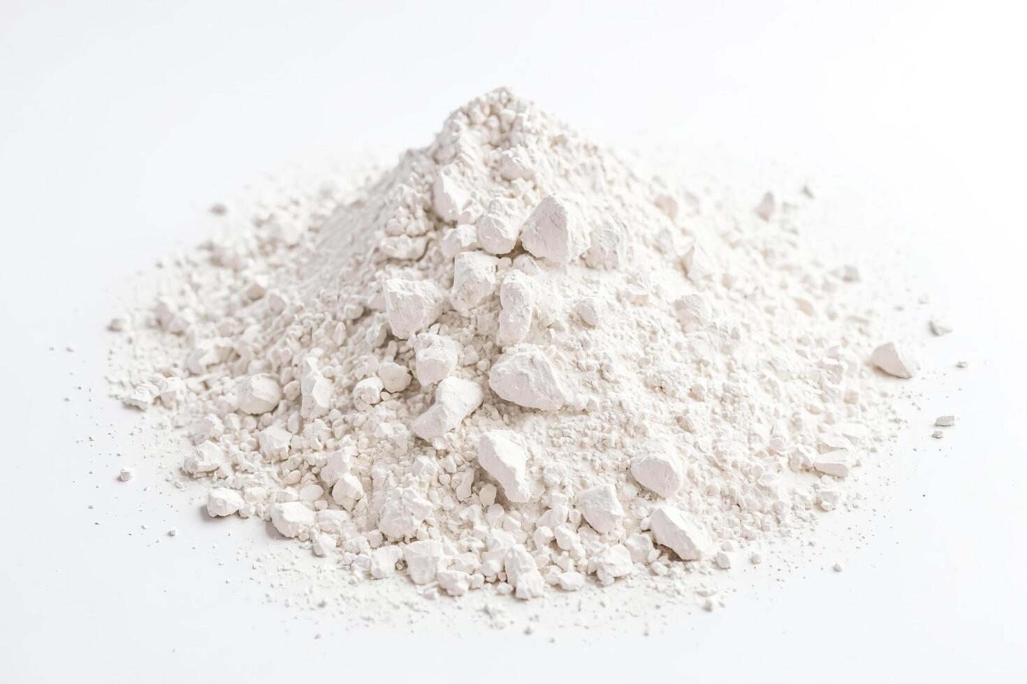 White Powder Pile on White Background photo