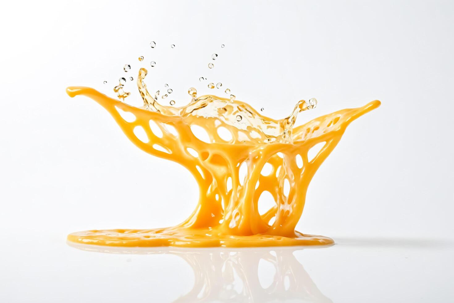 Orange Juice Splash with Bubbles photo