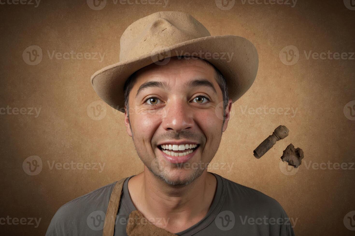 Happy Man in Cowboy Hat photo