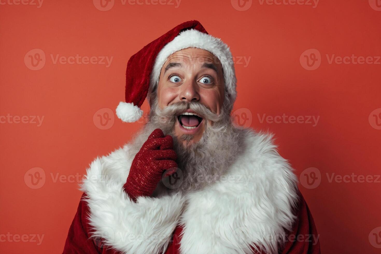 Santa Claus with a Surprised Expression photo