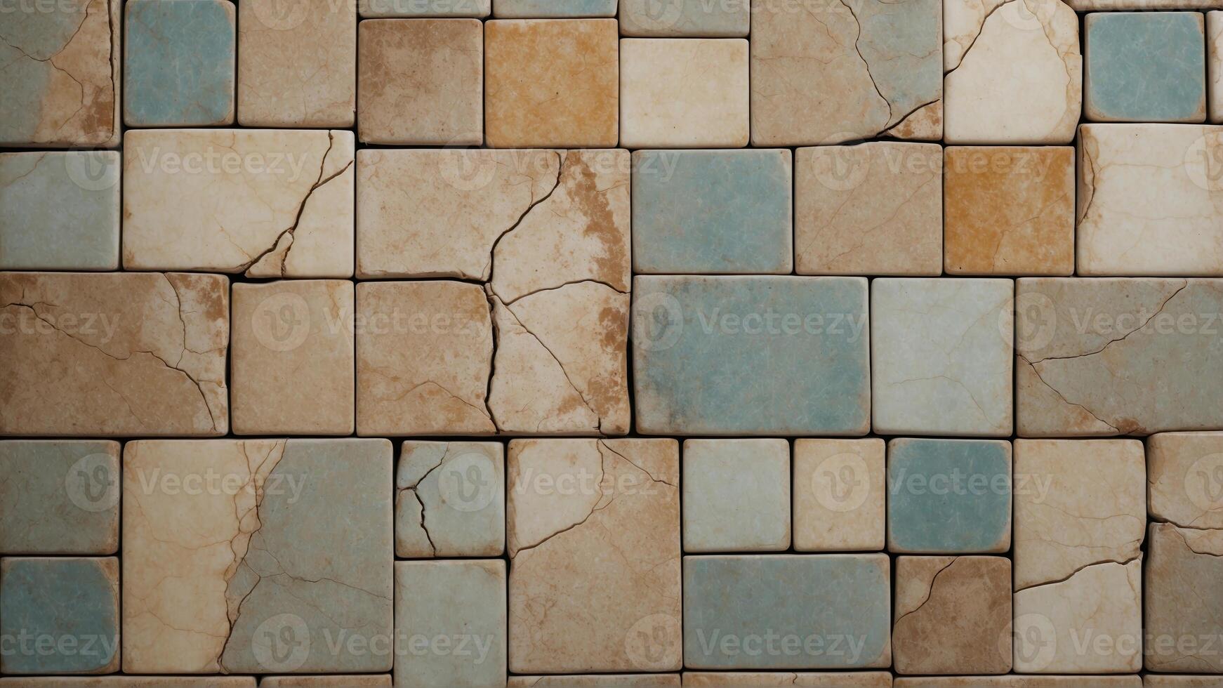 Cracked Tile Wall photo
