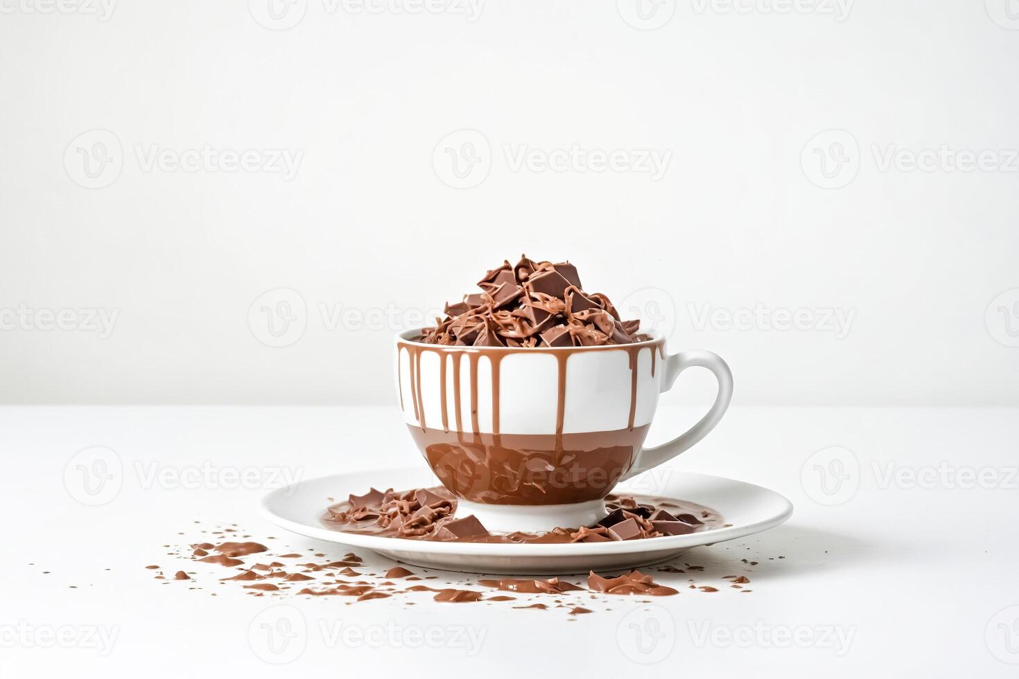 Melted Chocolate Cup and Saucer photo
