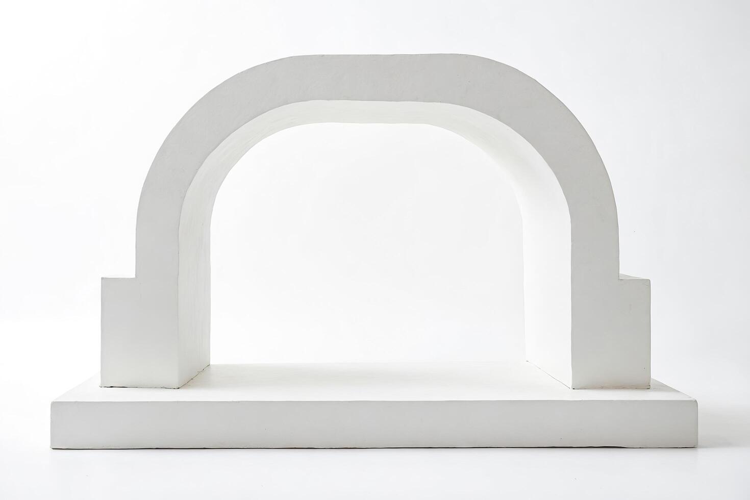 Minimalist White Archway Display Stand photo