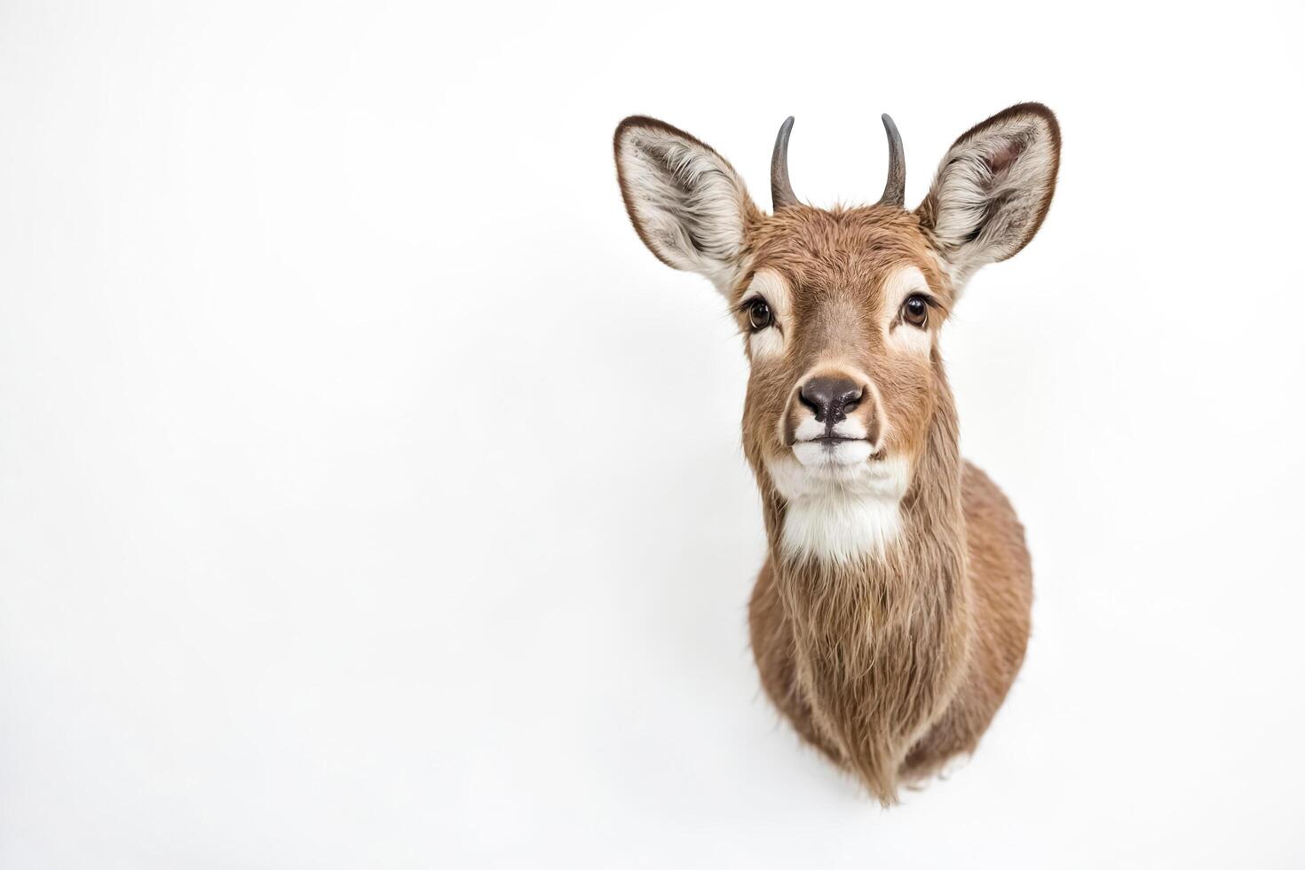 Curious Deer Buck Looking Directly at Camera photo
