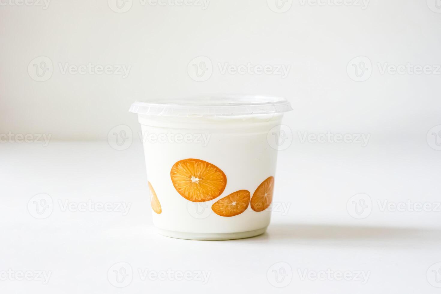 Orange and White Yogurt Cup photo