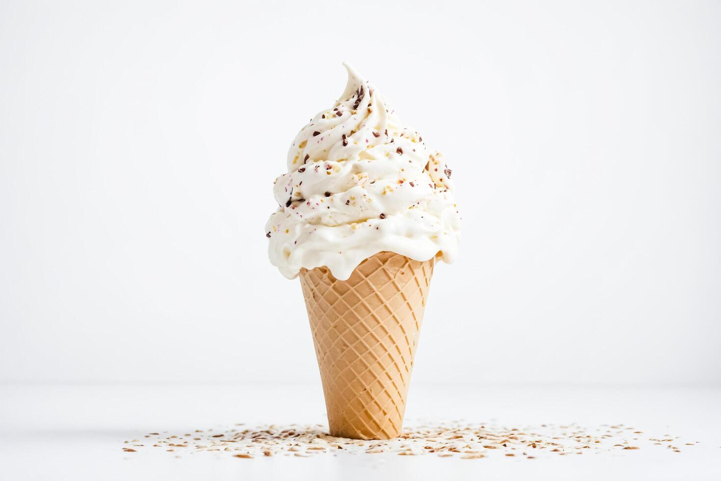 Melted Ice Cream Cone with Sprinkles photo