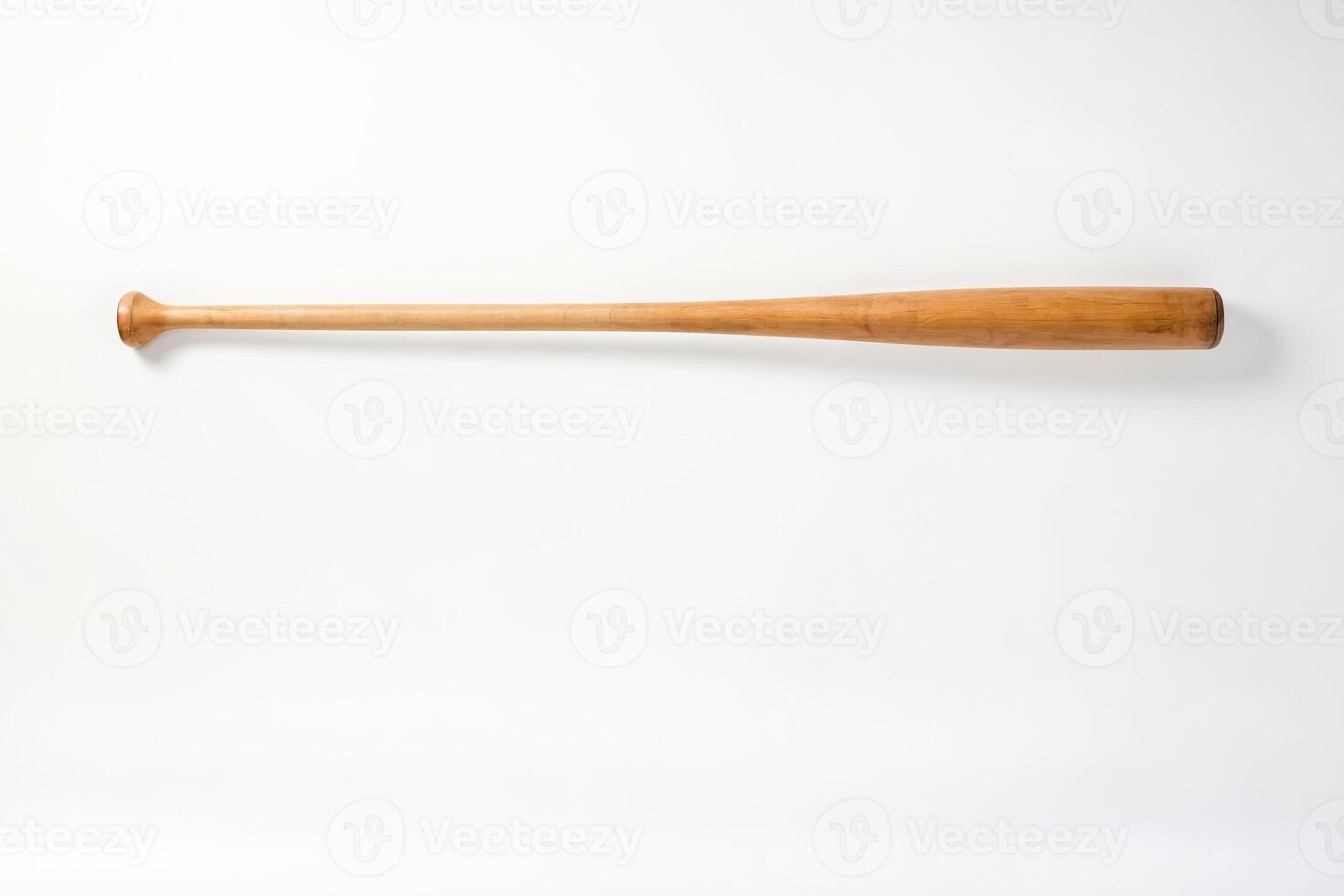 Wooden Baseball Bat on White Background photo