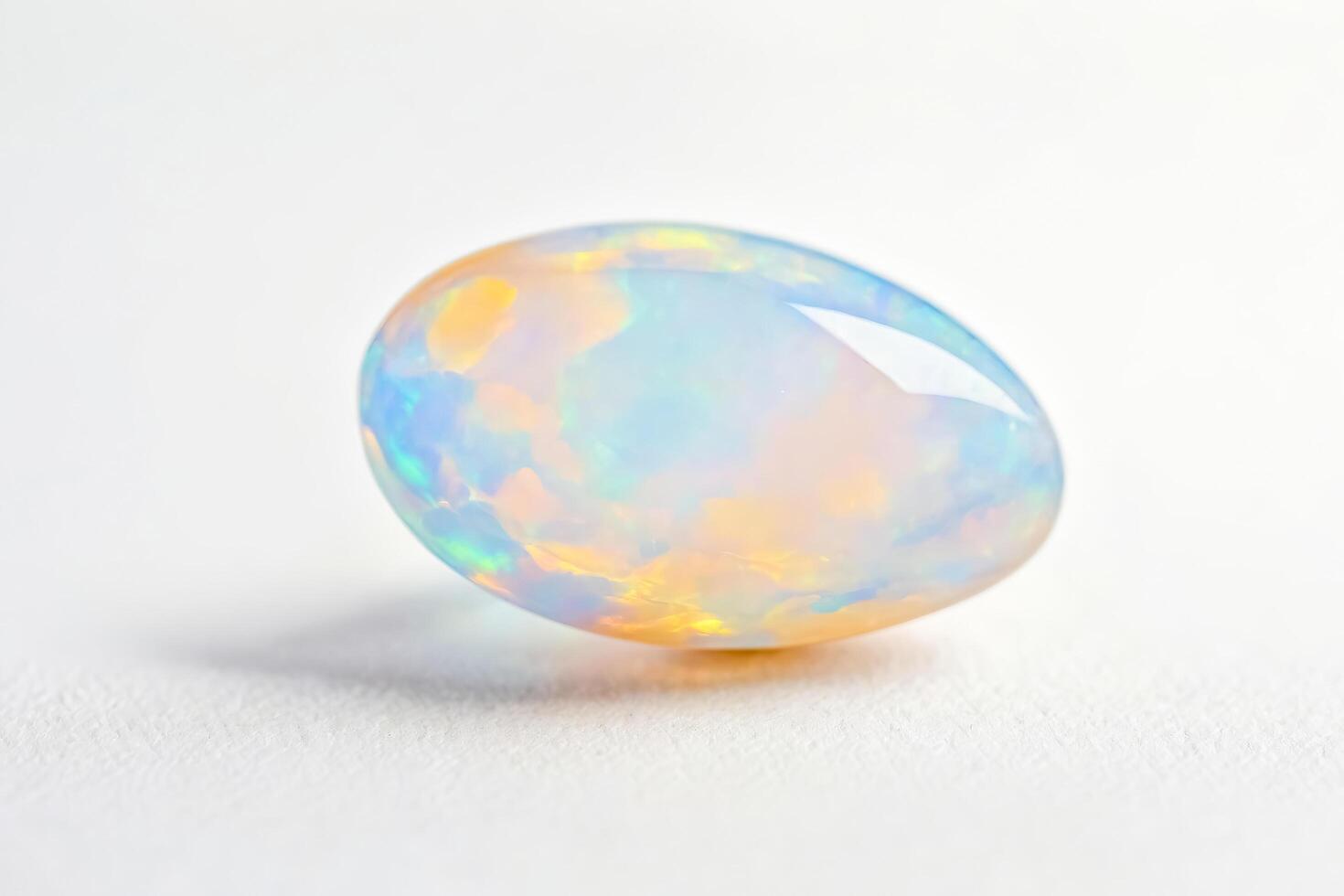 Close-up of a White Opal Gemstone photo
