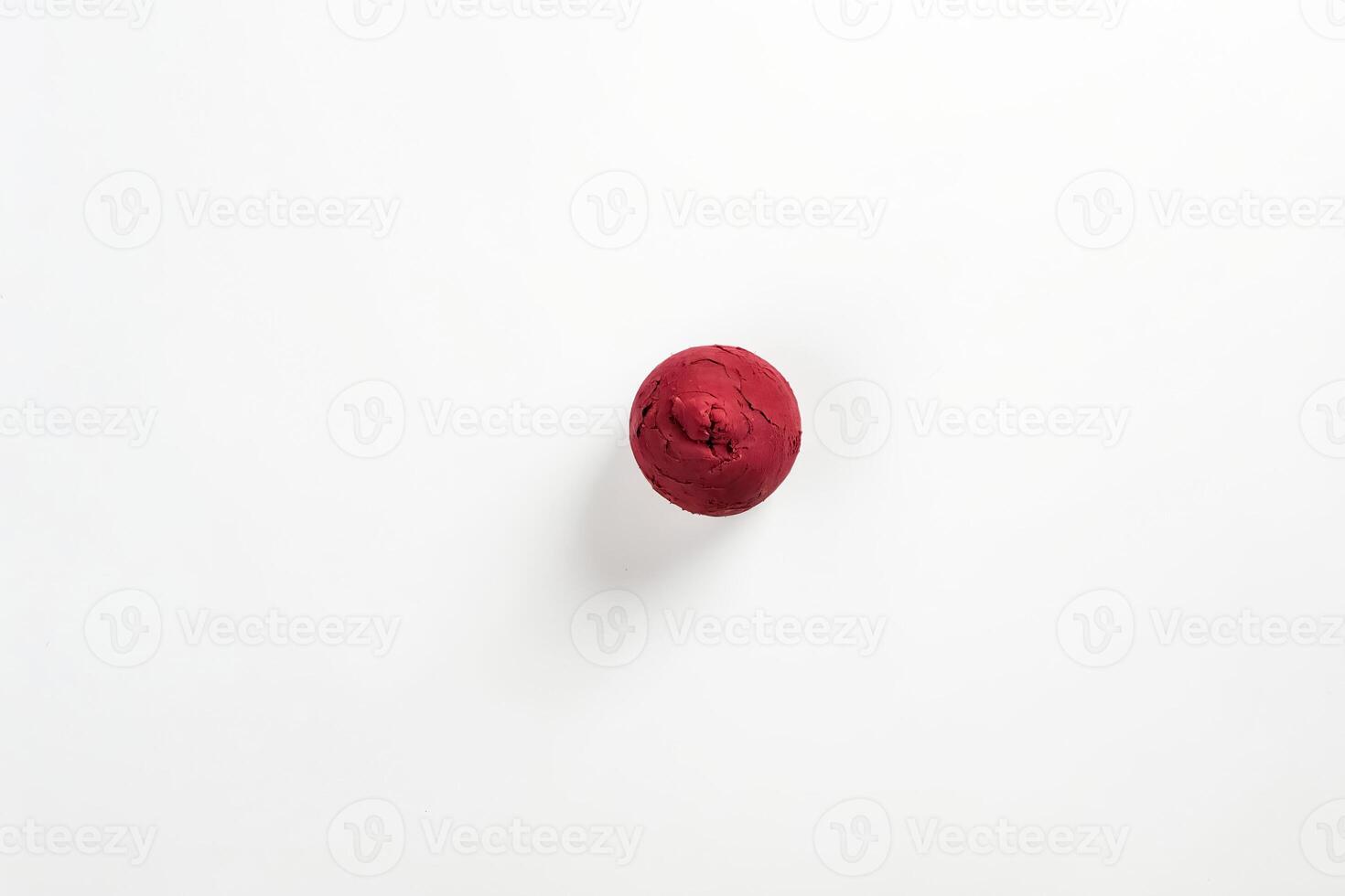 Single Red Ball on White Background photo
