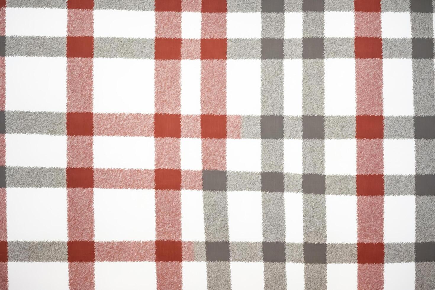 Abstract Plaid Pattern in Red, Grey and White photo