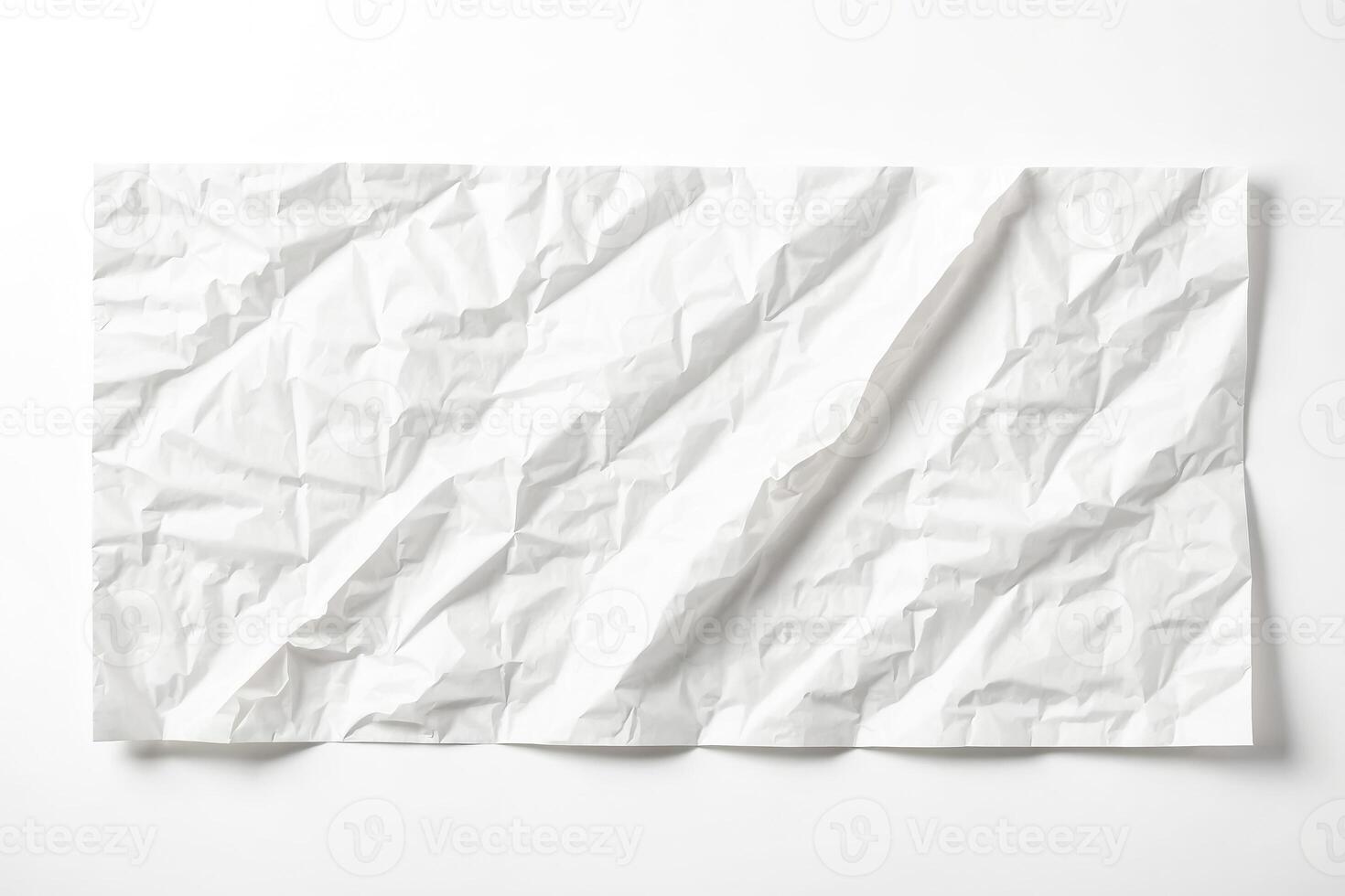 Crumpled White Paper Texture photo