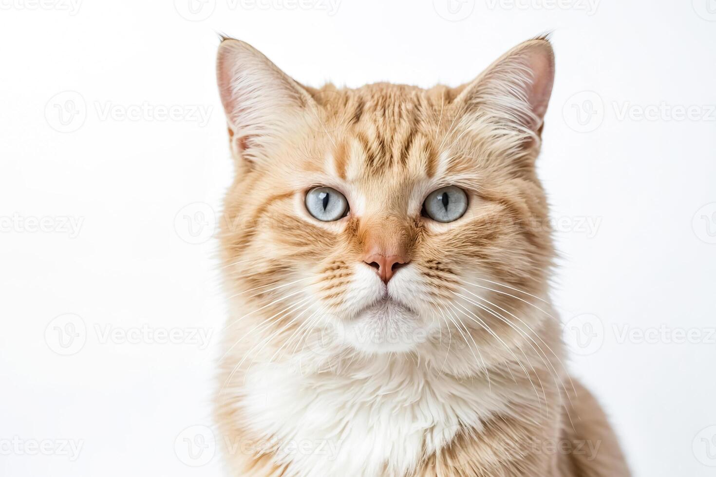 Close-up of a ginger cat's face photo