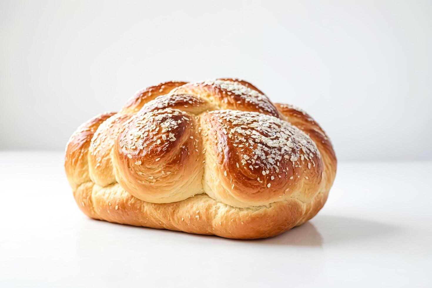 Closeup of a Sesame Seed Challah Bread photo