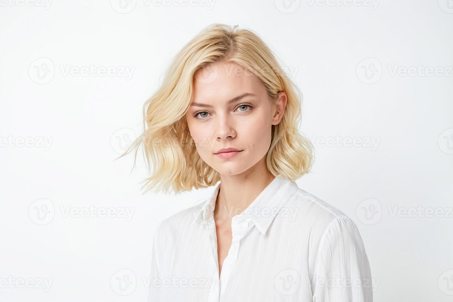 Portrait of a Young Woman with Blonde Hair photo