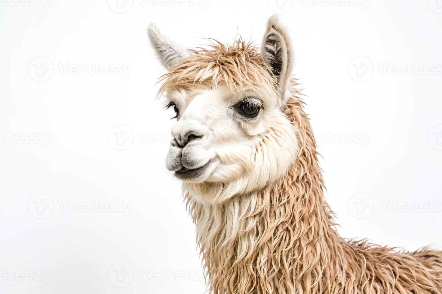 Portrait of a Curious Alpaca photo
