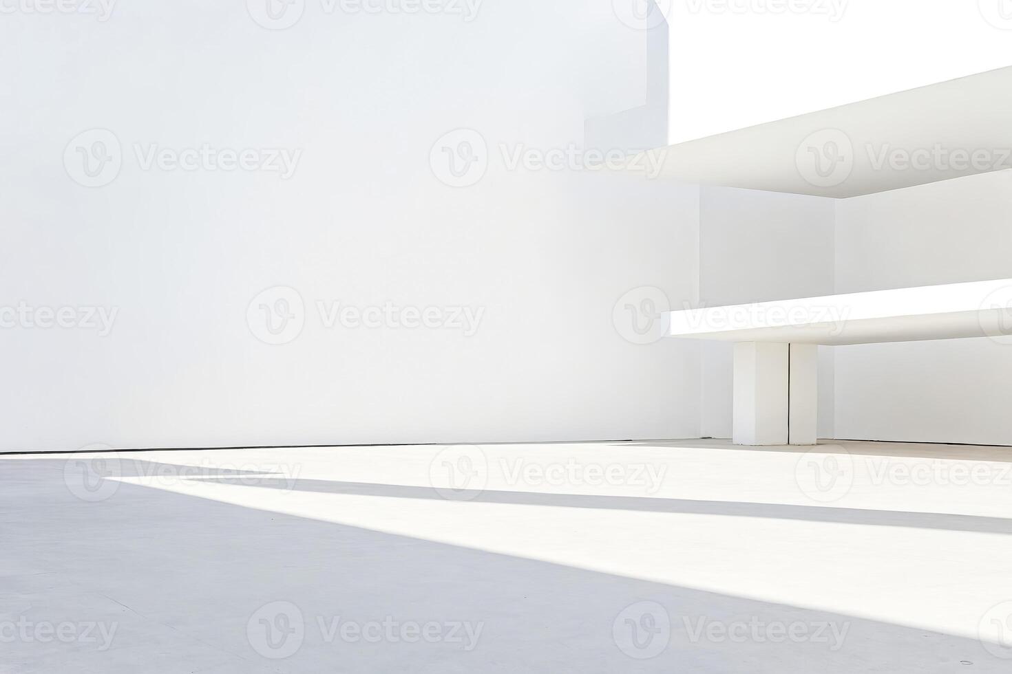 Minimalist White Architecture With Shadow photo