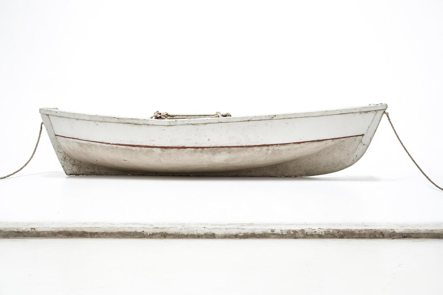 White Rowboat on White Background photo