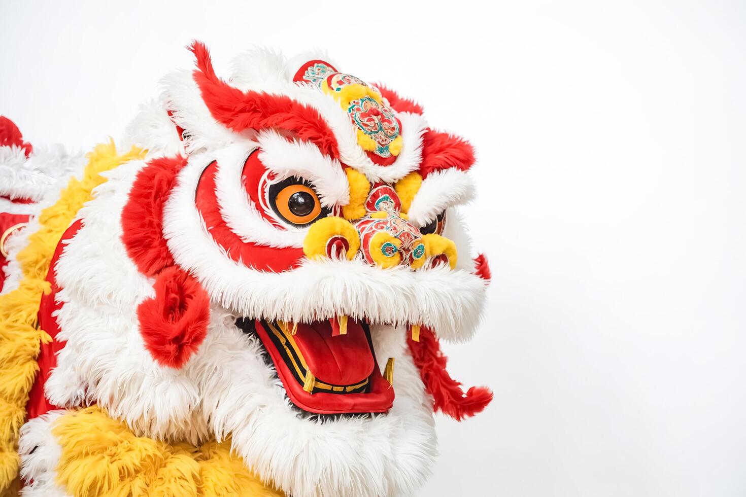 Closeup of a Chinese Dragon Dance Costume photo