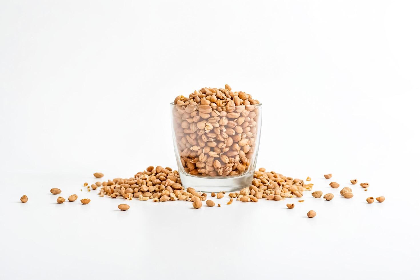 Close-up of peanuts in a glass photo