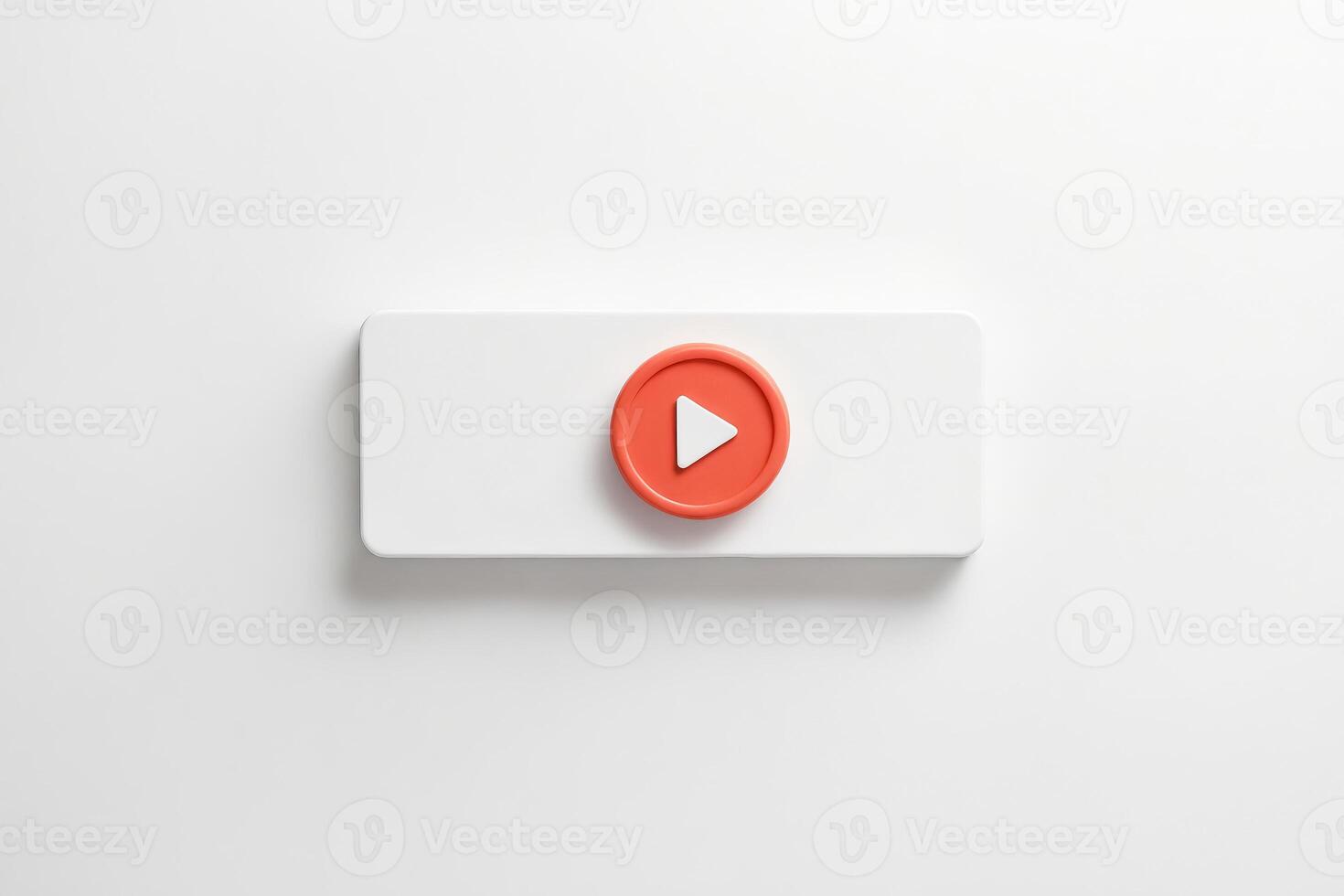 Play Button on a White Background photo