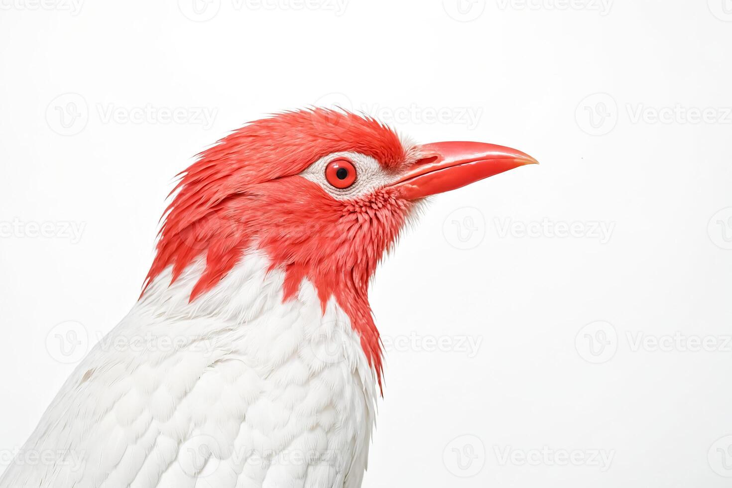 White and Red Bird with Red Eye photo