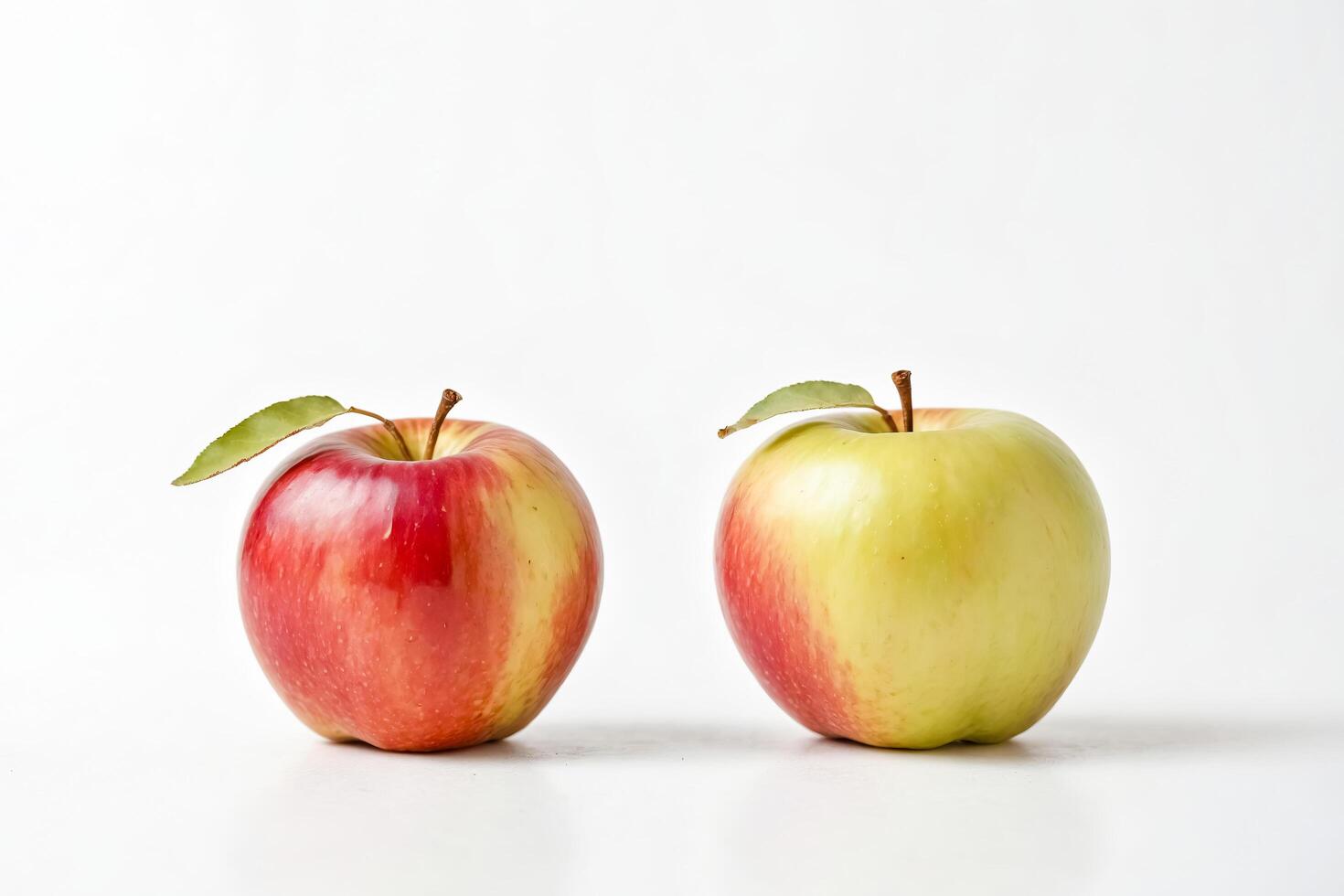 Two Apples on White Background photo