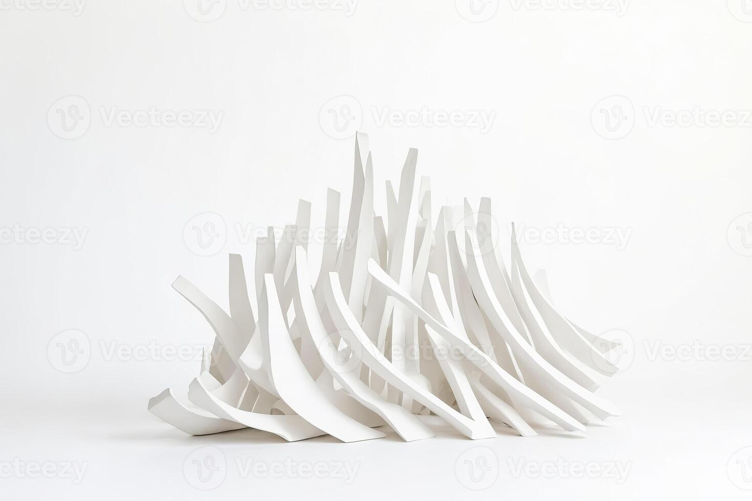 Abstract White Sculpture on White Background photo