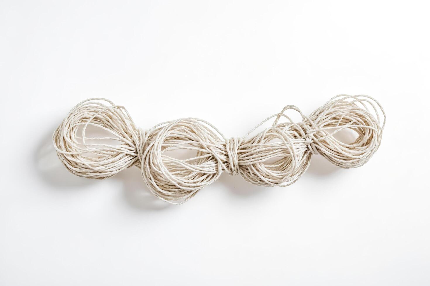 White Twine on a White Background photo