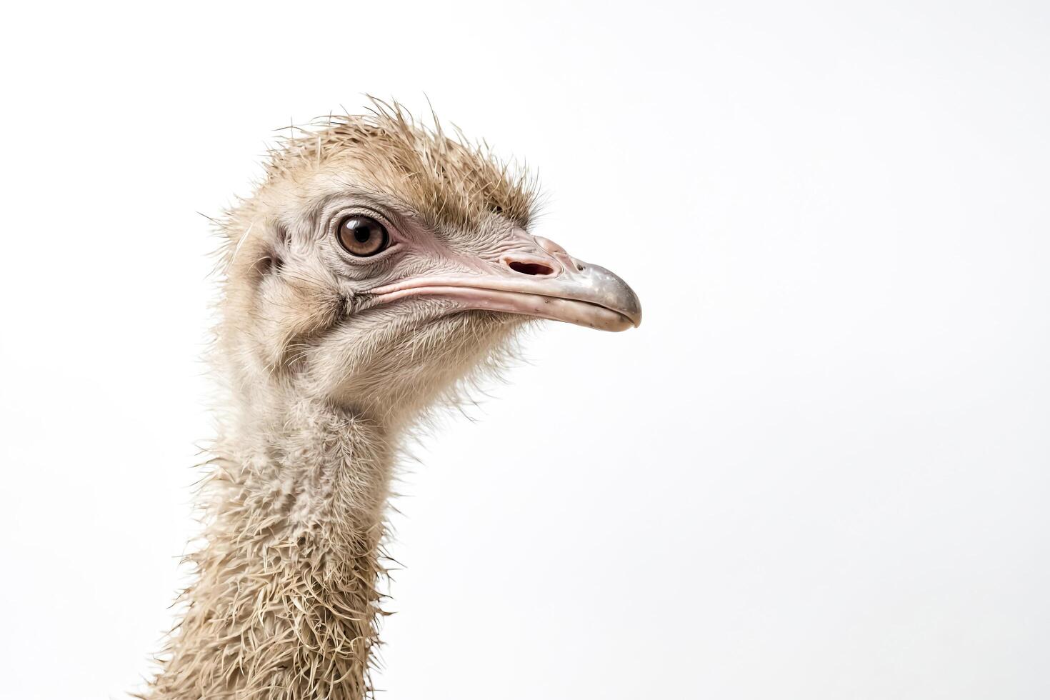 Closeup of an Ostrich's Head photo