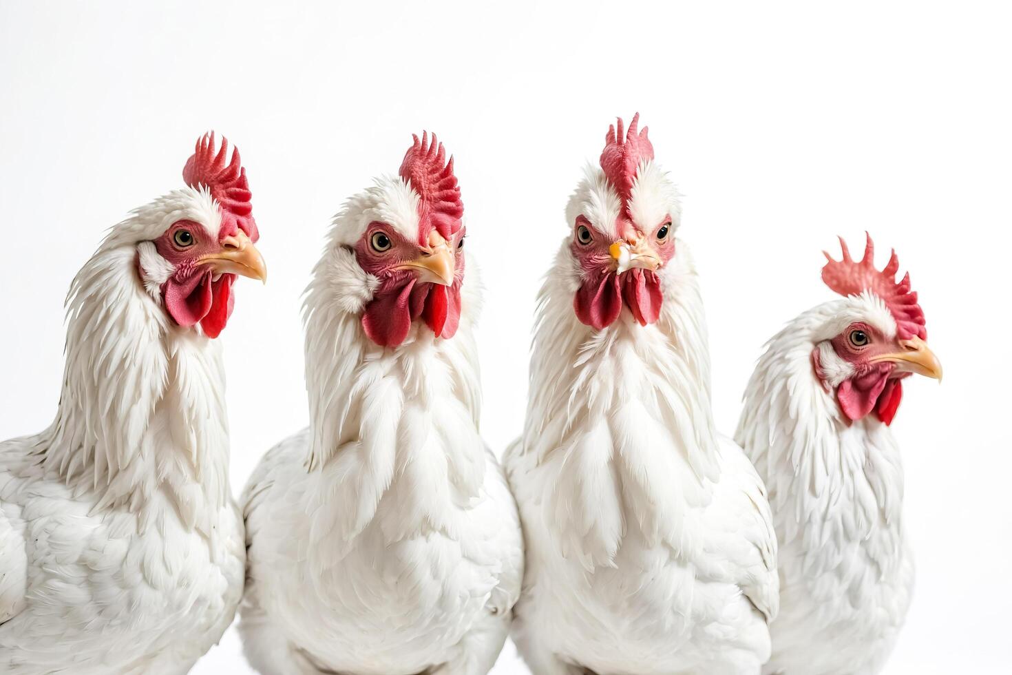 White Chickens in a Row photo