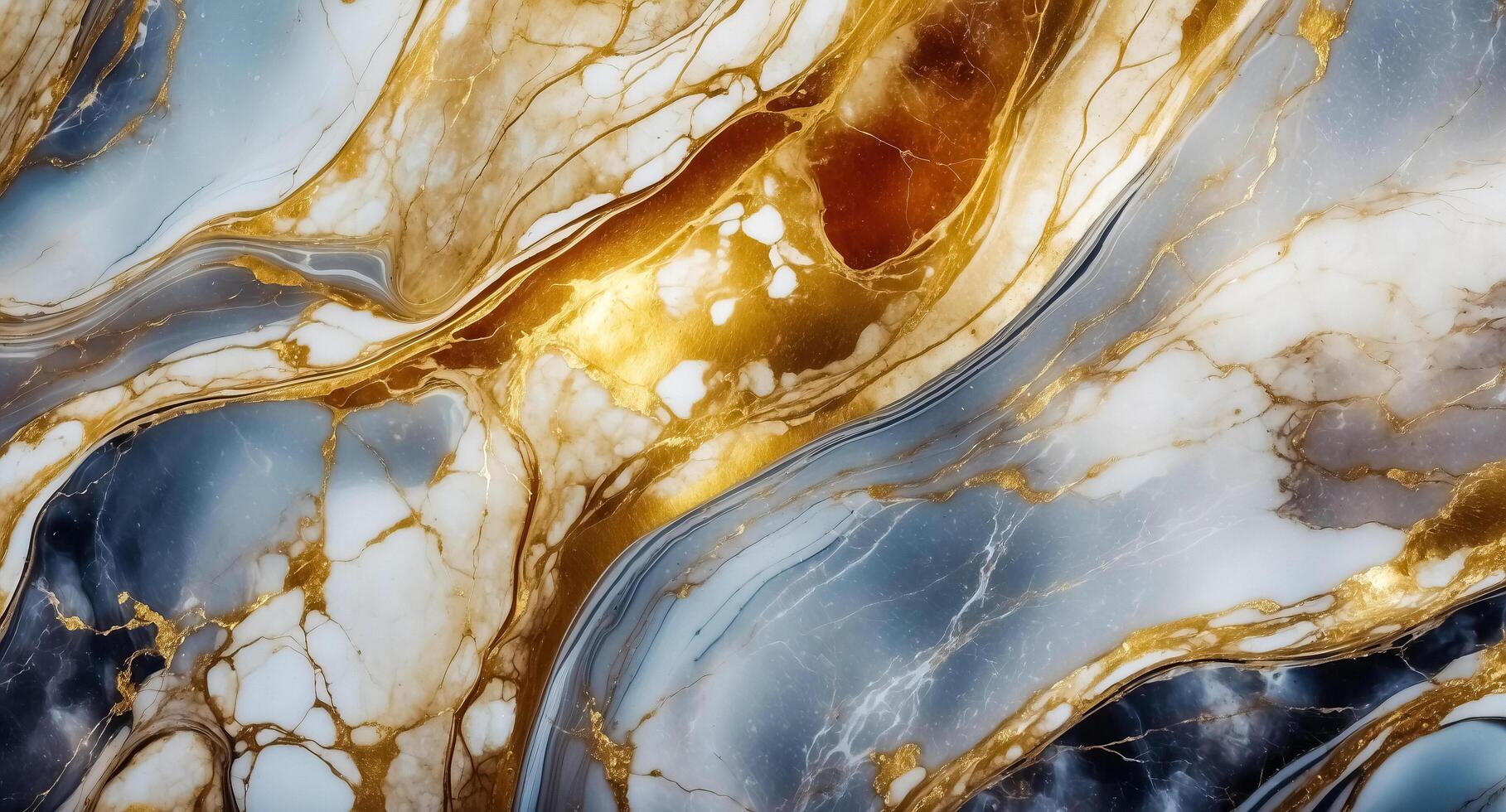 Abstract Gold and Blue Marble Texture photo