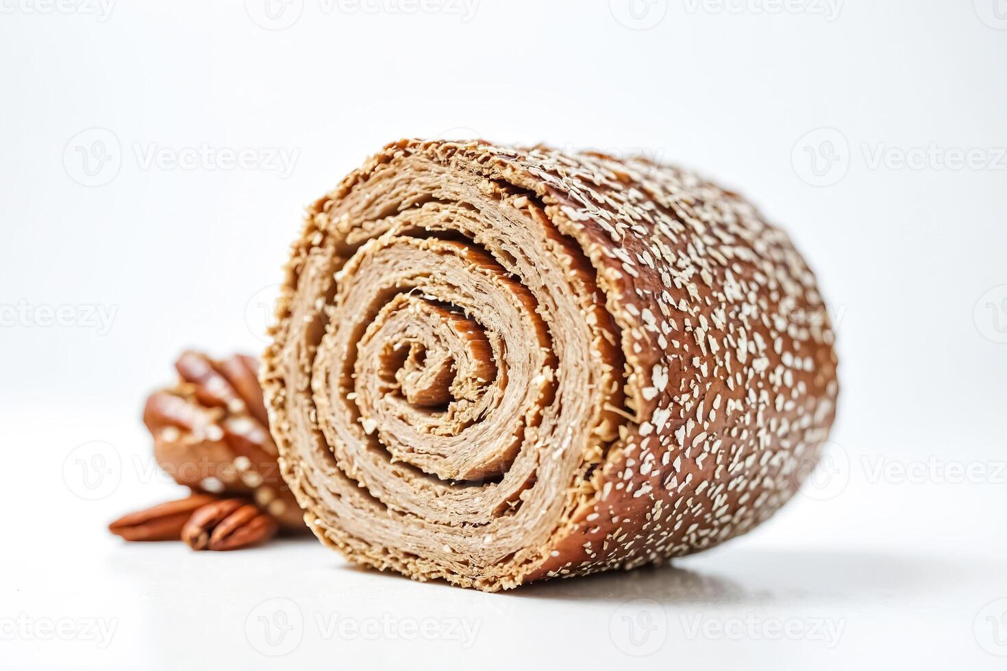 Close Up of a Pastry with Nuts photo