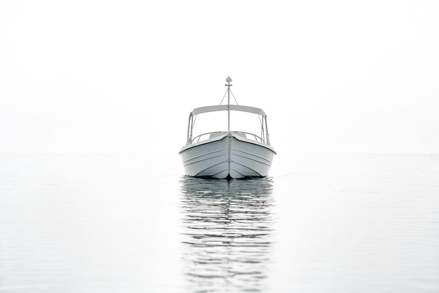 Boat in the middle of nowhere photo